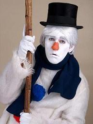 Levende sneeuwpop