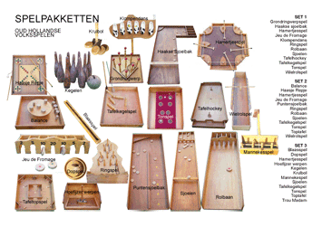 Oude Hollandse Volksspelen Set 2.